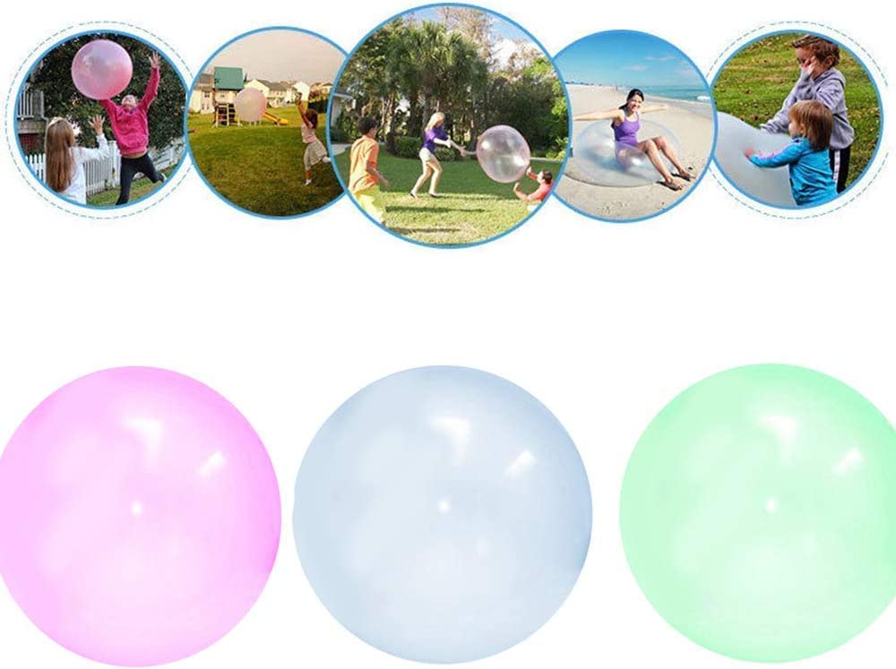 (*)様 【2個セット】ブルー/オレンジ BUBBLE BALL バブルボール Amazon.com: Bubble Ball for Kids 2 Pack Inflatable Jelly
